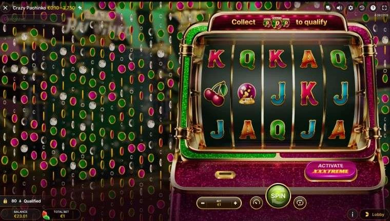 Crazy Pachinko Live slot reels